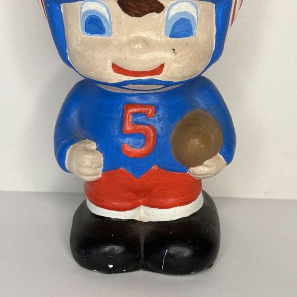 Vintage Football Player‎ Ceramic ￼ Figurine #5 Red And Blue 1970’s - Picture 4 of 10